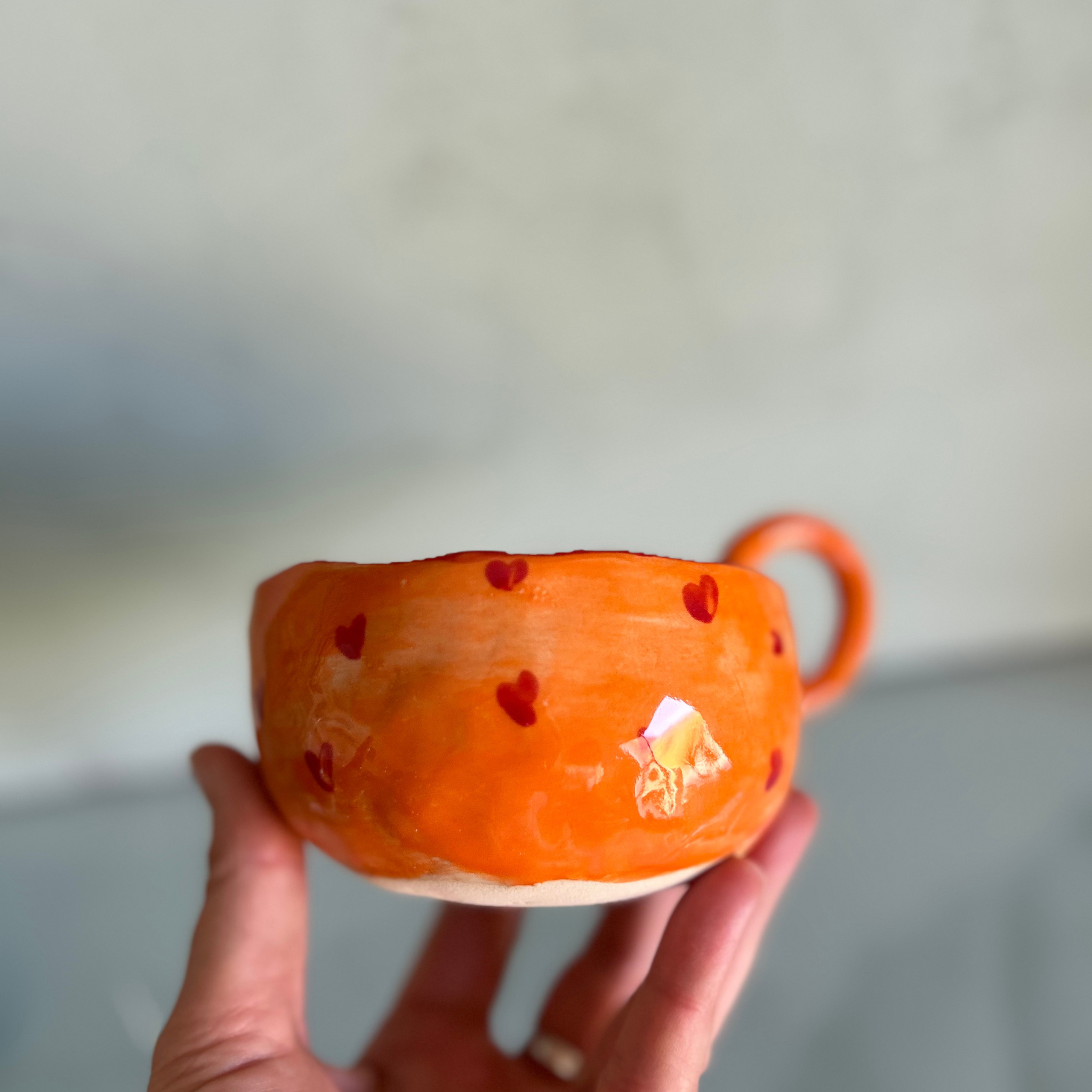 Taza Naranja coleccion "Latidos del Corazón" - Imagen 6