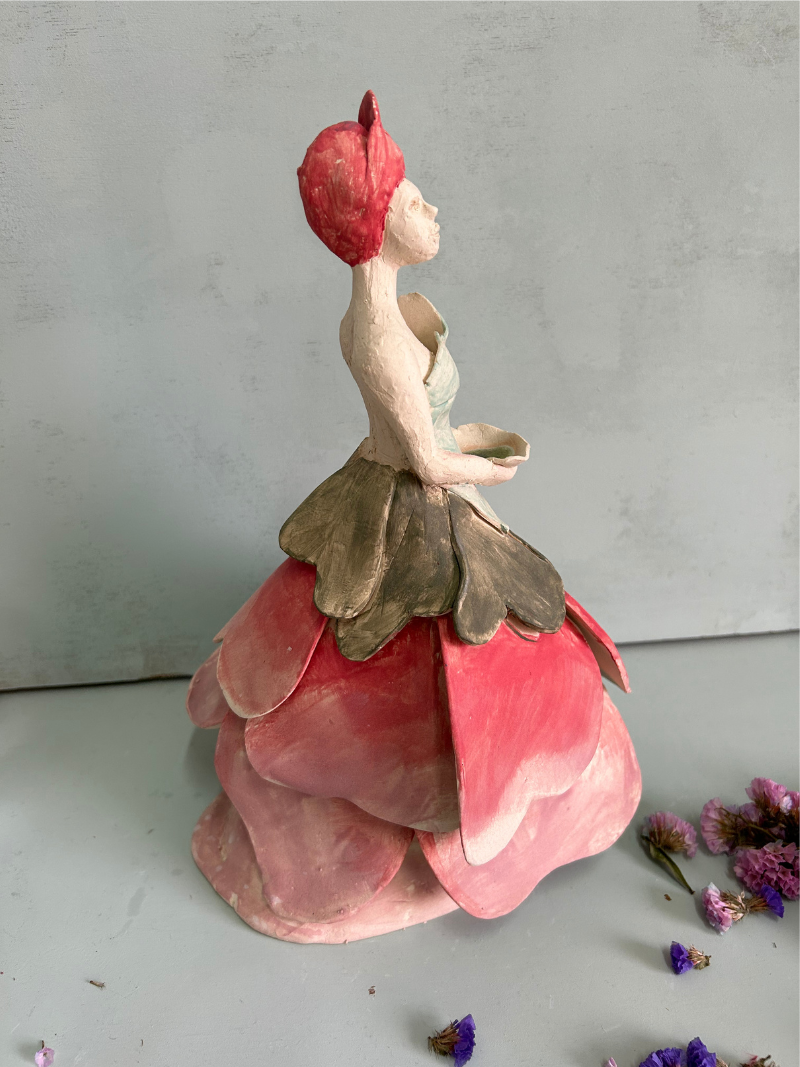 Diosa de las flores escultura - Imagen 3