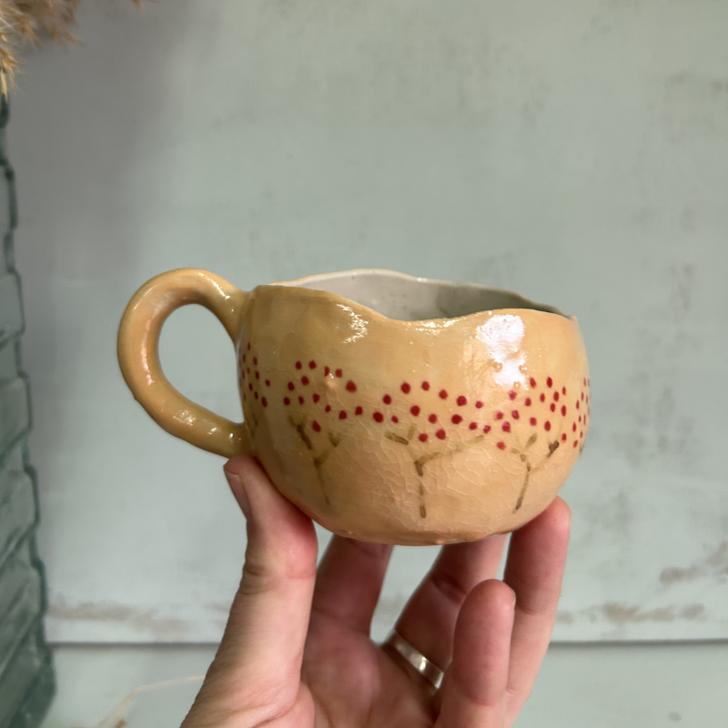 🌾 TAZA DE GRES ARTESANAL – “GRACIAS, GRACIAS, GRACIAS” - Imagen 9