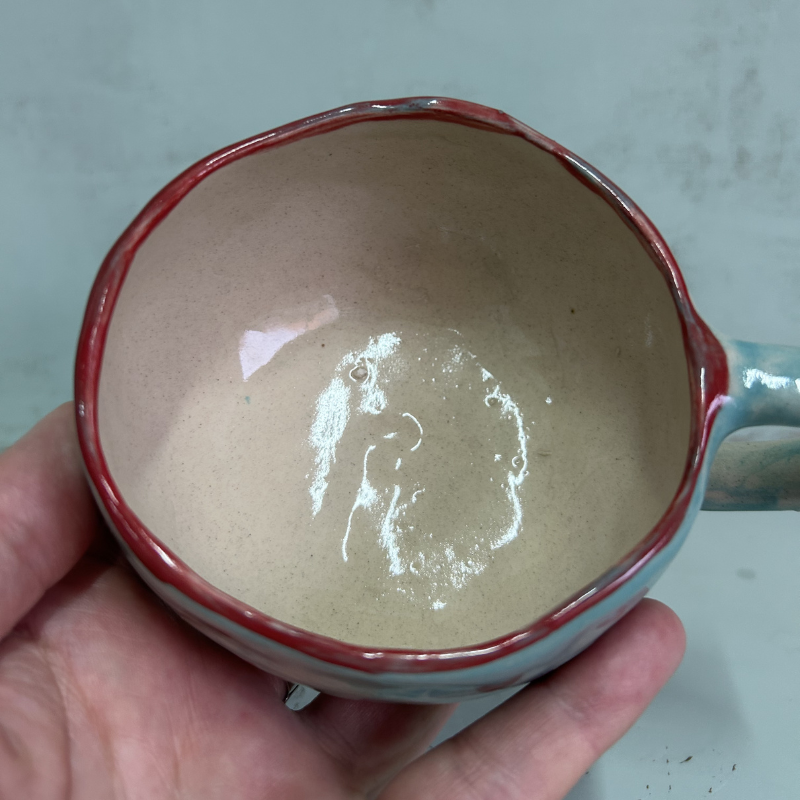 ❤️ TAZA PEQUEÑA DE GRES CON CORAZONES – CERÁMICA ARTESANAL - Imagen 6