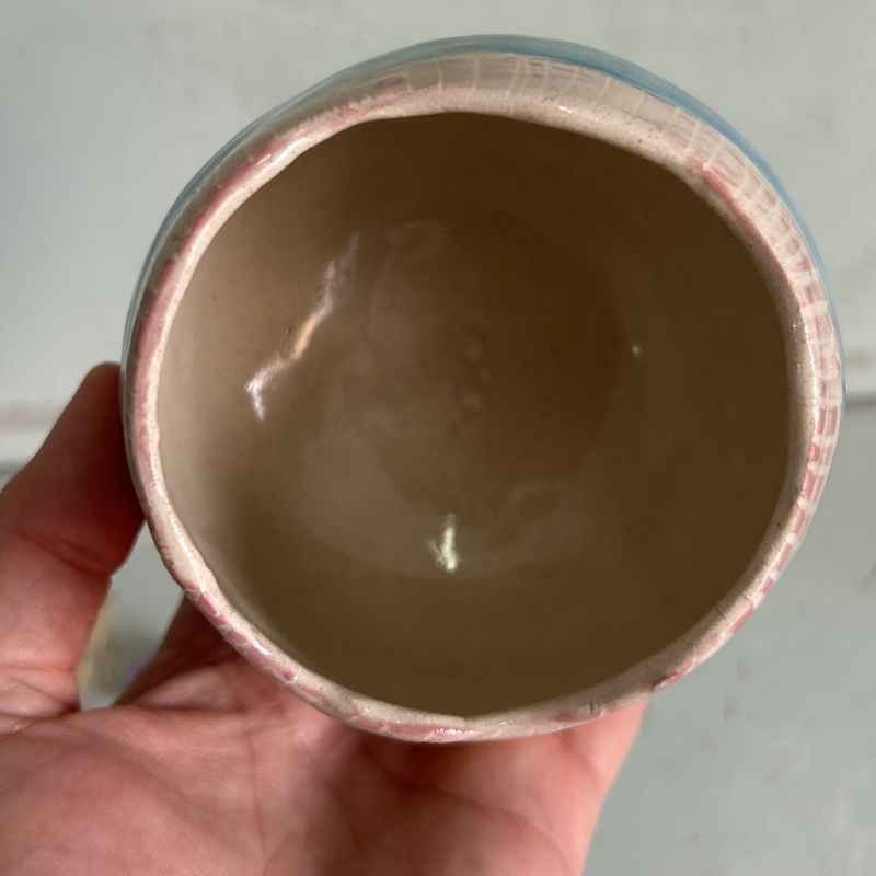 🌈 TAZA DE GRES ARTESANAL PINTADA A MANO – FRANJAS MULTICOLOR - Imagen 7