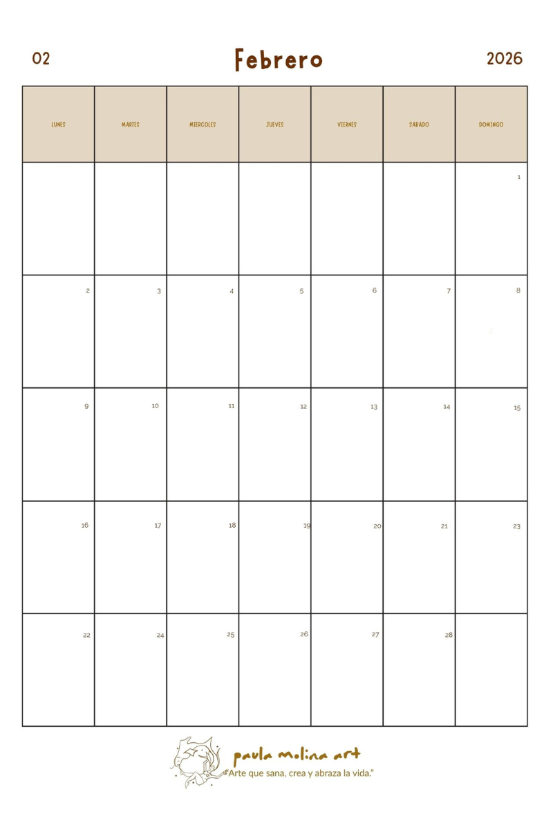 Calendario 2026 ilustrado A4 – Arte original en papel 300g - Imagen 5
