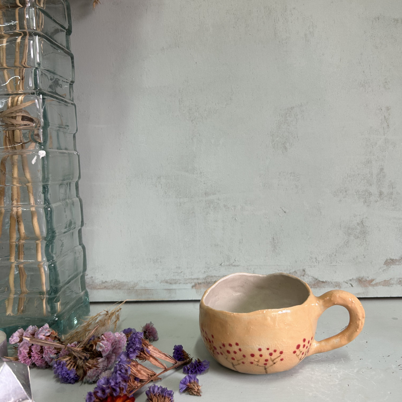 🌾 TAZA DE GRES ARTESANAL – “GRACIAS, GRACIAS, GRACIAS” - Imagen 3